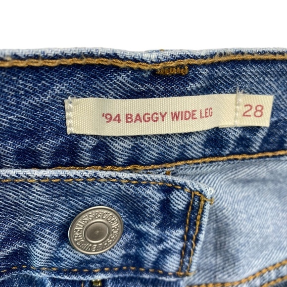 LEVI'S '94 Baggy Wide-Leg Relaxed-Fit denim Jeans in medium wash Size 28 - Picture 6 of 10